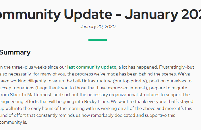 Обновление Rocky Linux в январе 2021