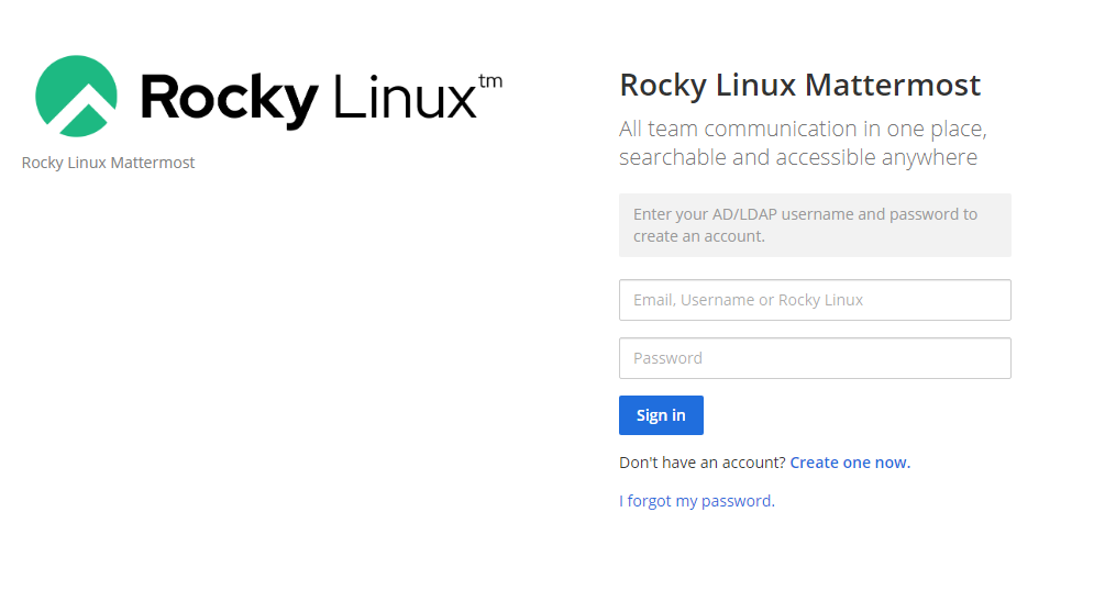Rocky Linux в Mattermost